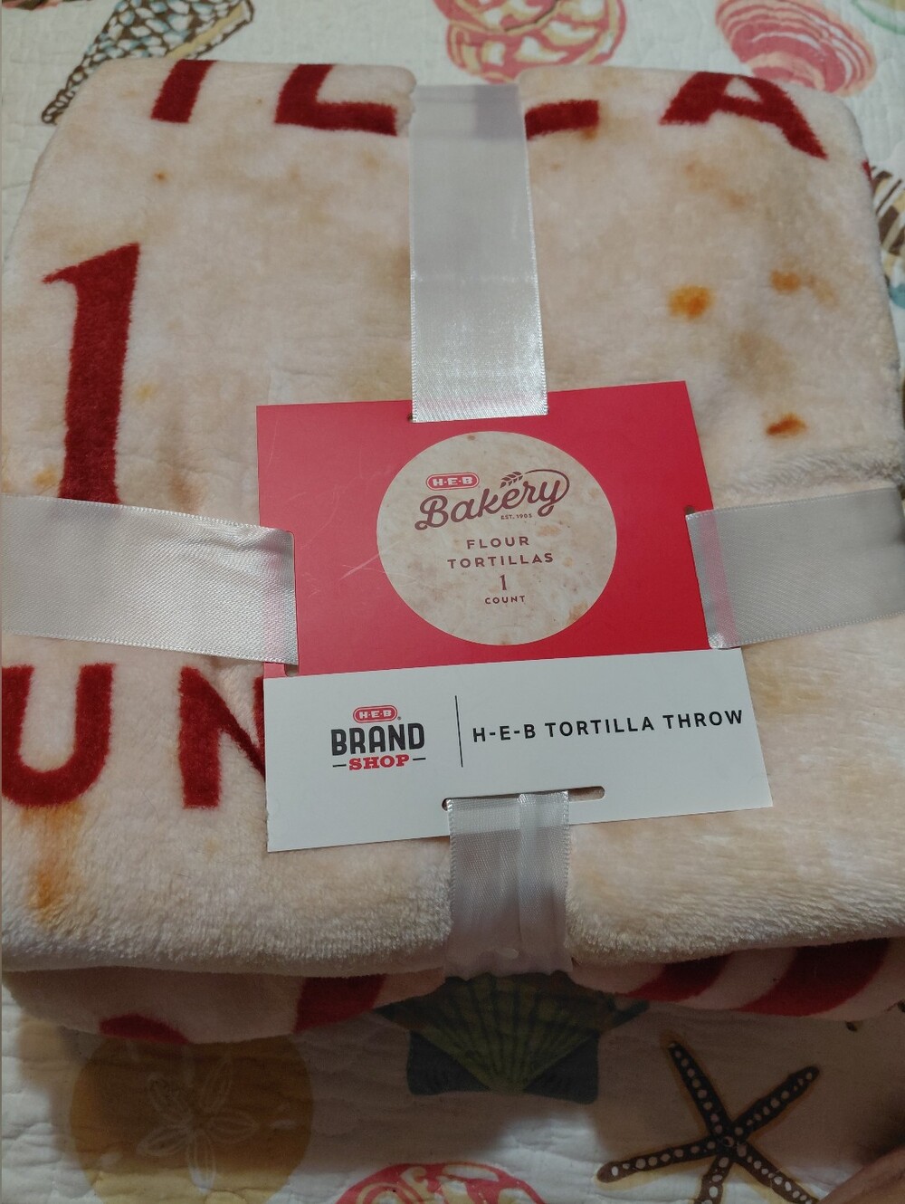 Brand New H-E-B Brand Shop 70" Tortilla Throw HEB Bakery Flour Tortillas Blanket